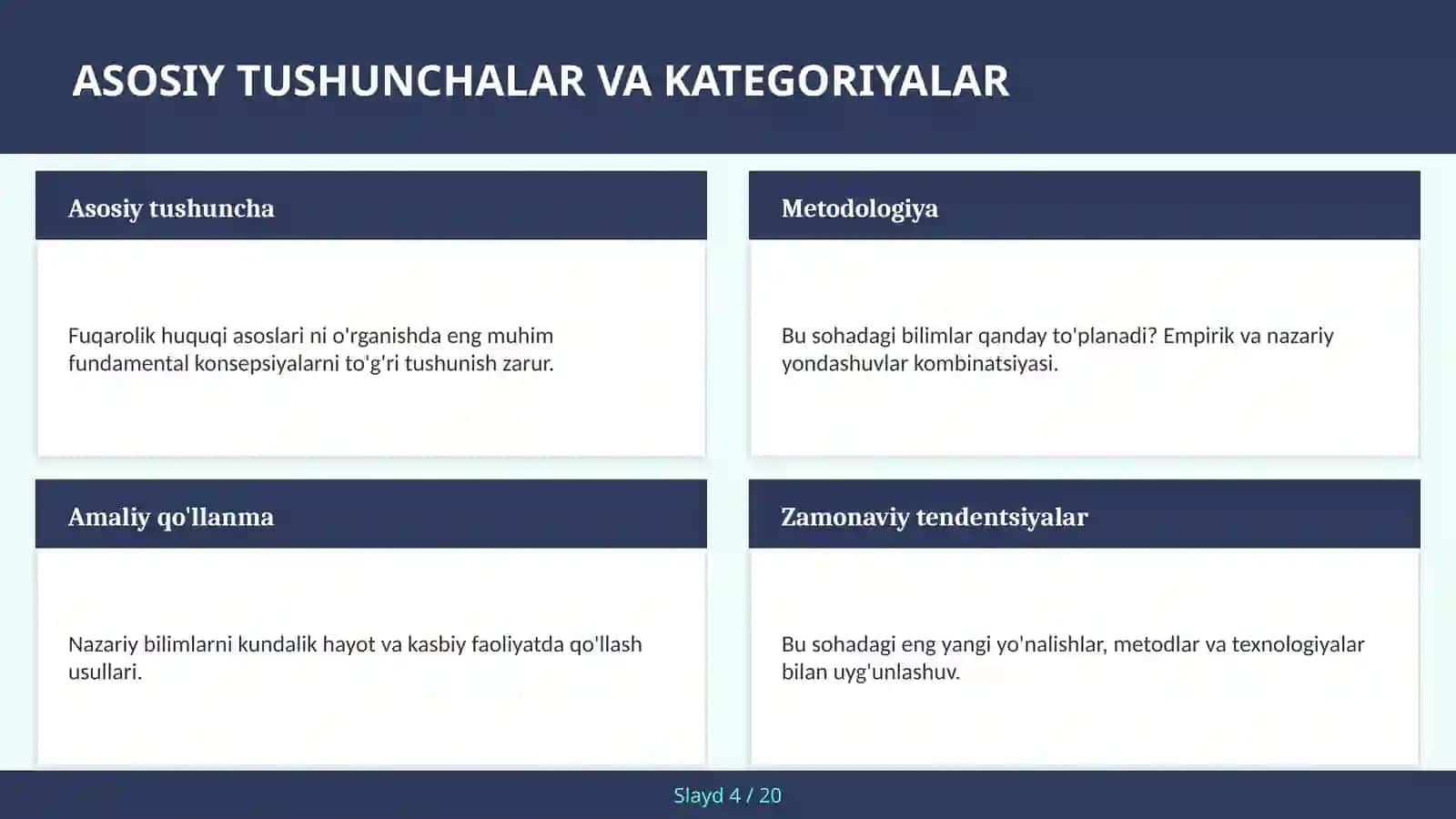 Fuqarolik huquqi asoslari 4