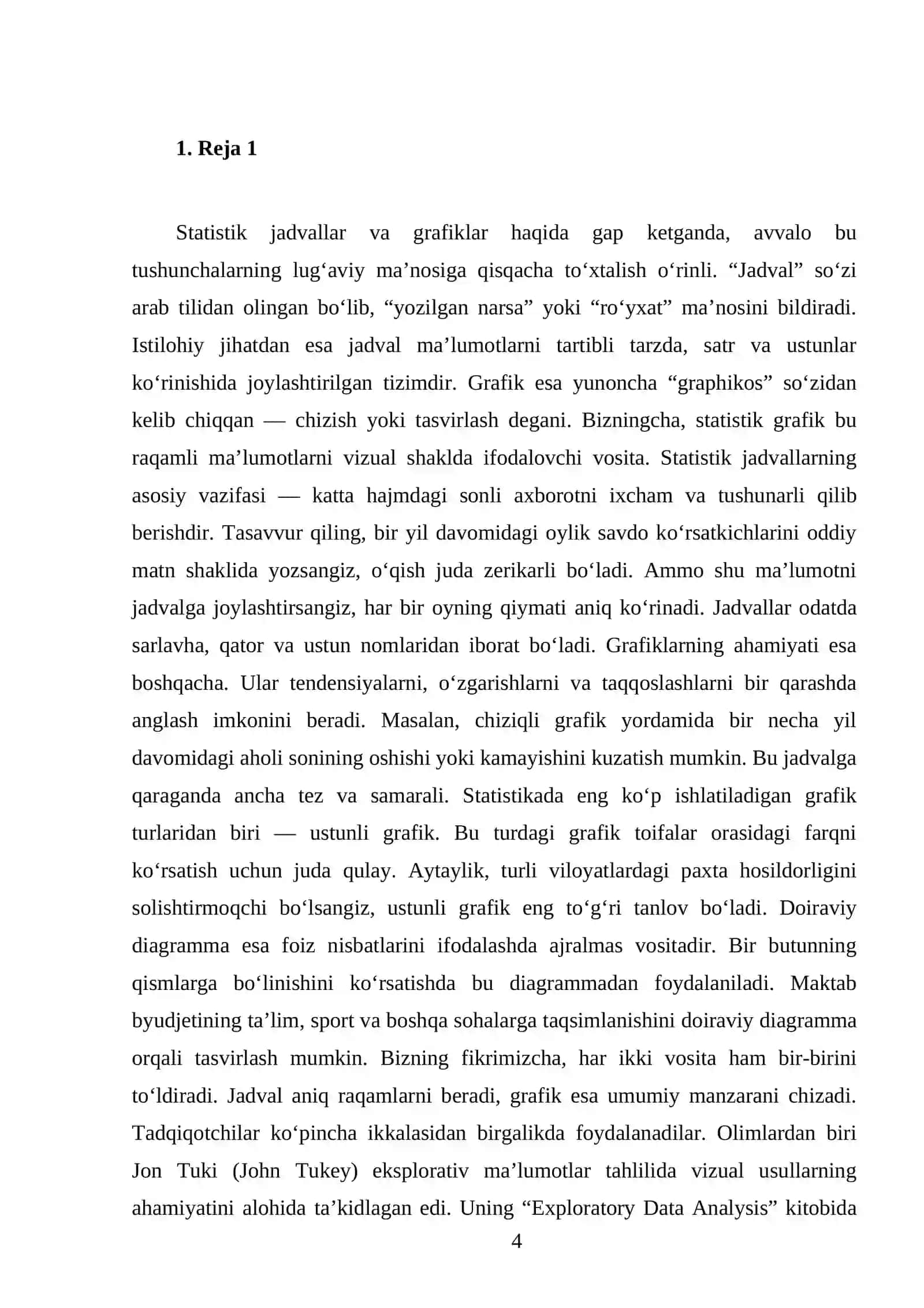 Statistik jadvallar va grafiklar 4