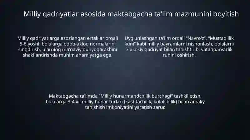 Maktabgacha talimda milliy tarbiya 4