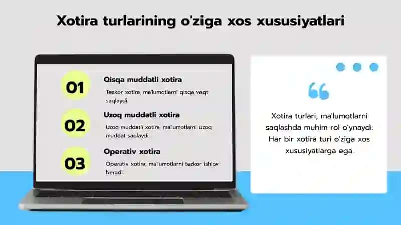 Xotira turlari va ularning farqlari 4
