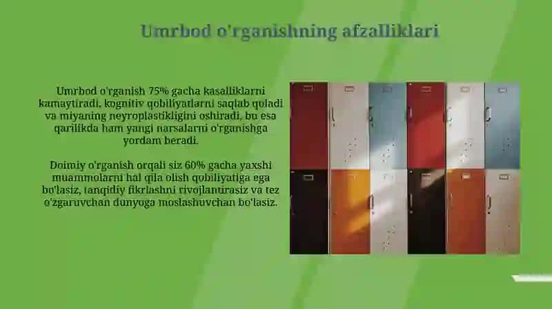 Umrbod o'rganish: Muvaffaqiyat kaliti 4