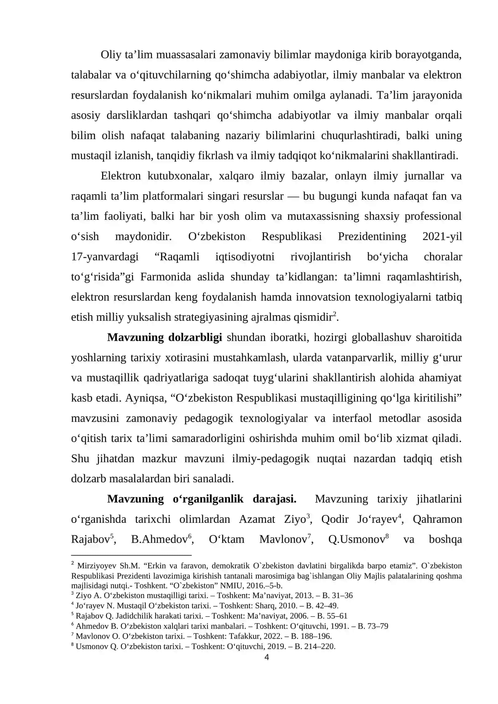 ОʻZBЕKISTОN RЕSPUBLIKАSI MUSTАQILLIGINING QОʻLGА KIRITILISHI 4