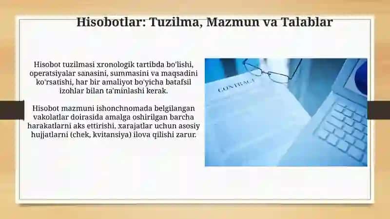 Ishonchnoma va hisobot matnlari 4