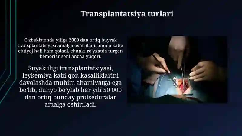 Regeneratsiya, transplantatsiya va ularning turlari 4