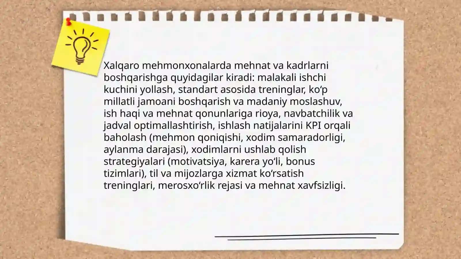 Mehmonxona menejerining vazifalari va 4