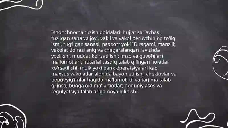 ISHONCHNOMA, MA'LUMOTNOMA 4