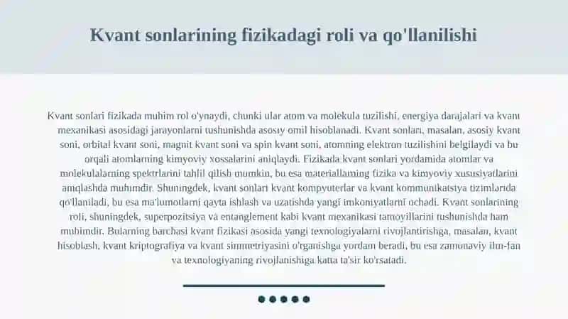 Kvant sonlari 4