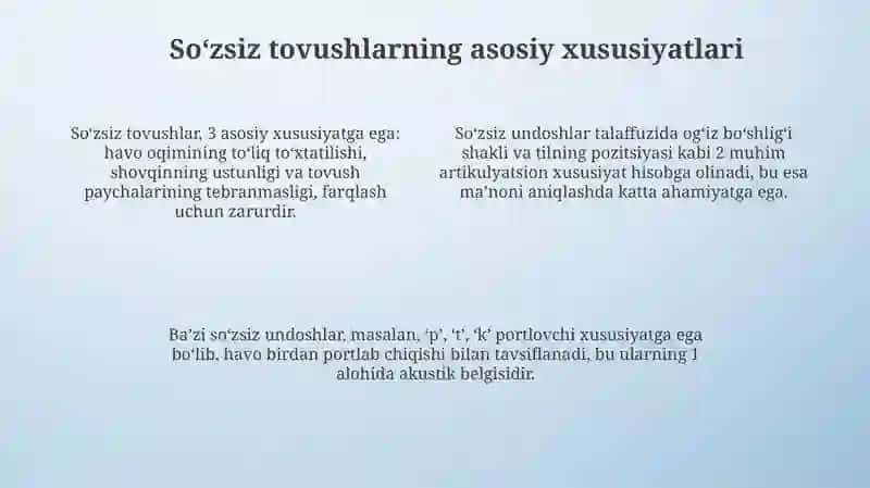 Unli tovushlar talaffuzi va imlosi 4