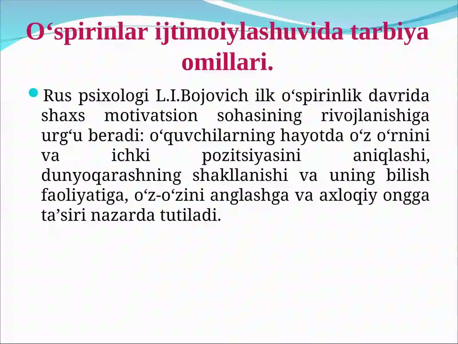Ilk o’spirinlik davrida aqliy rivojlanish 4