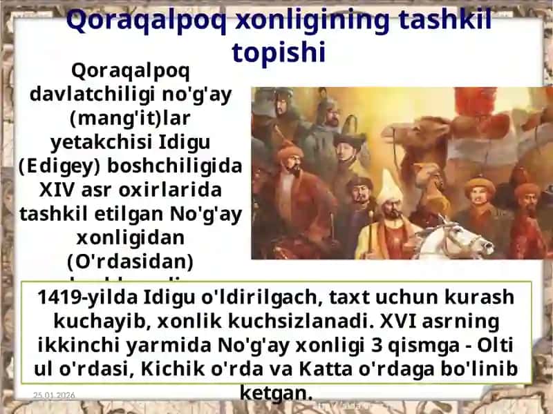 XVI-XIX ASRLARDA QORAQALPOQLAR 4
