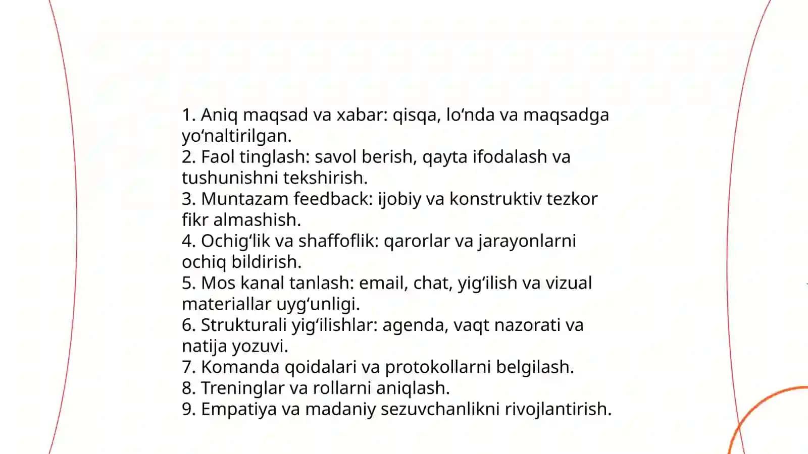 Jamoada ishlash va muloqot koʻnikmalarini rivojlantirish 4