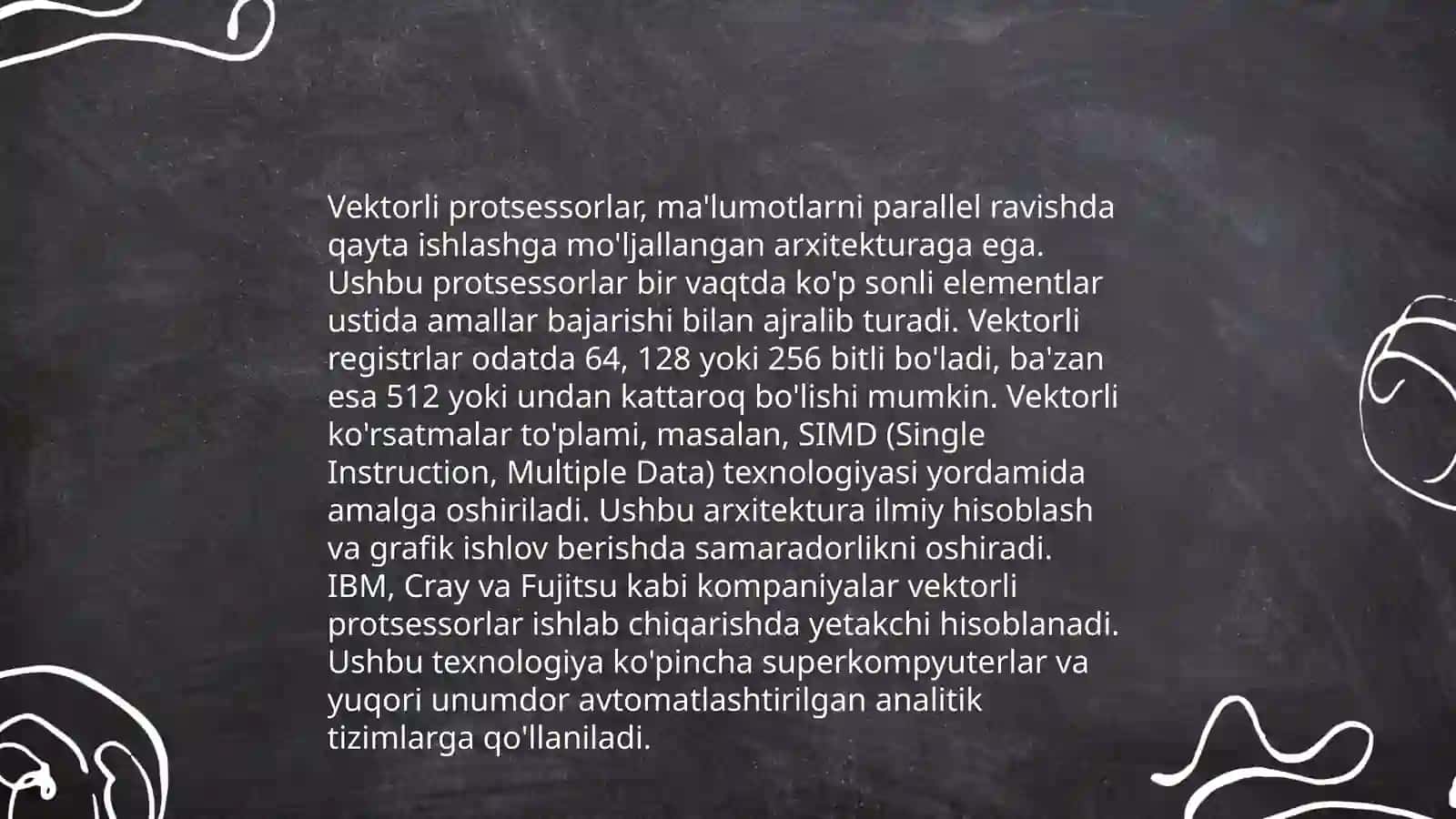 Matritsali va vektorli protsessorlar 4