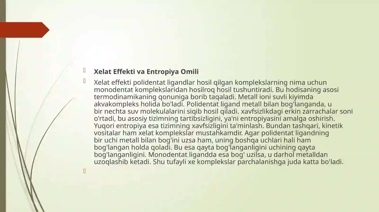 Polidentat Ligandlar Dunyosiga Kirish 4