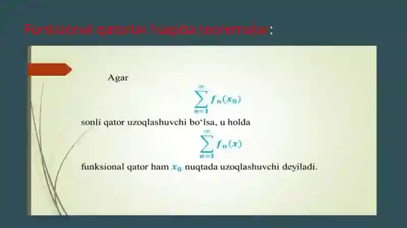 Funksional va Darajali qatorlar 4