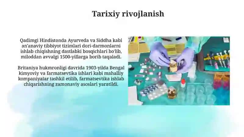 Hindistonda farmatsevtikaning rivojlanishi 4