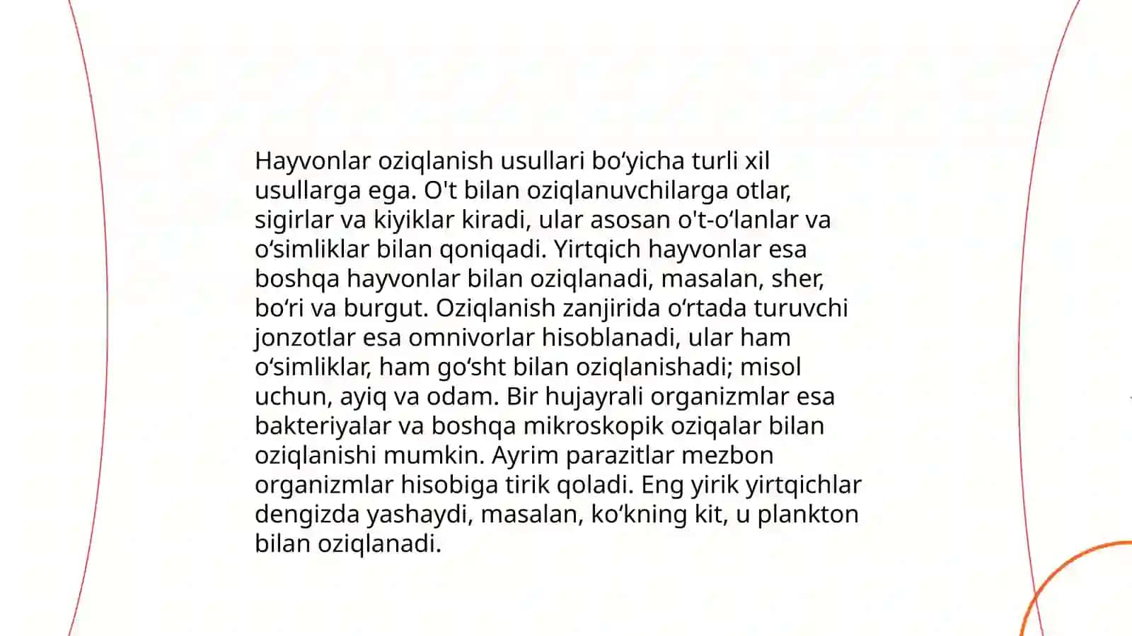 Hayvonot olamining yashash tarzi va turlari 4