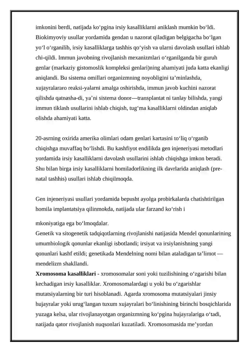 ODAM XROMASOMALARINING MORFOFUNSIONAL XUSUSIYATLARI 4
