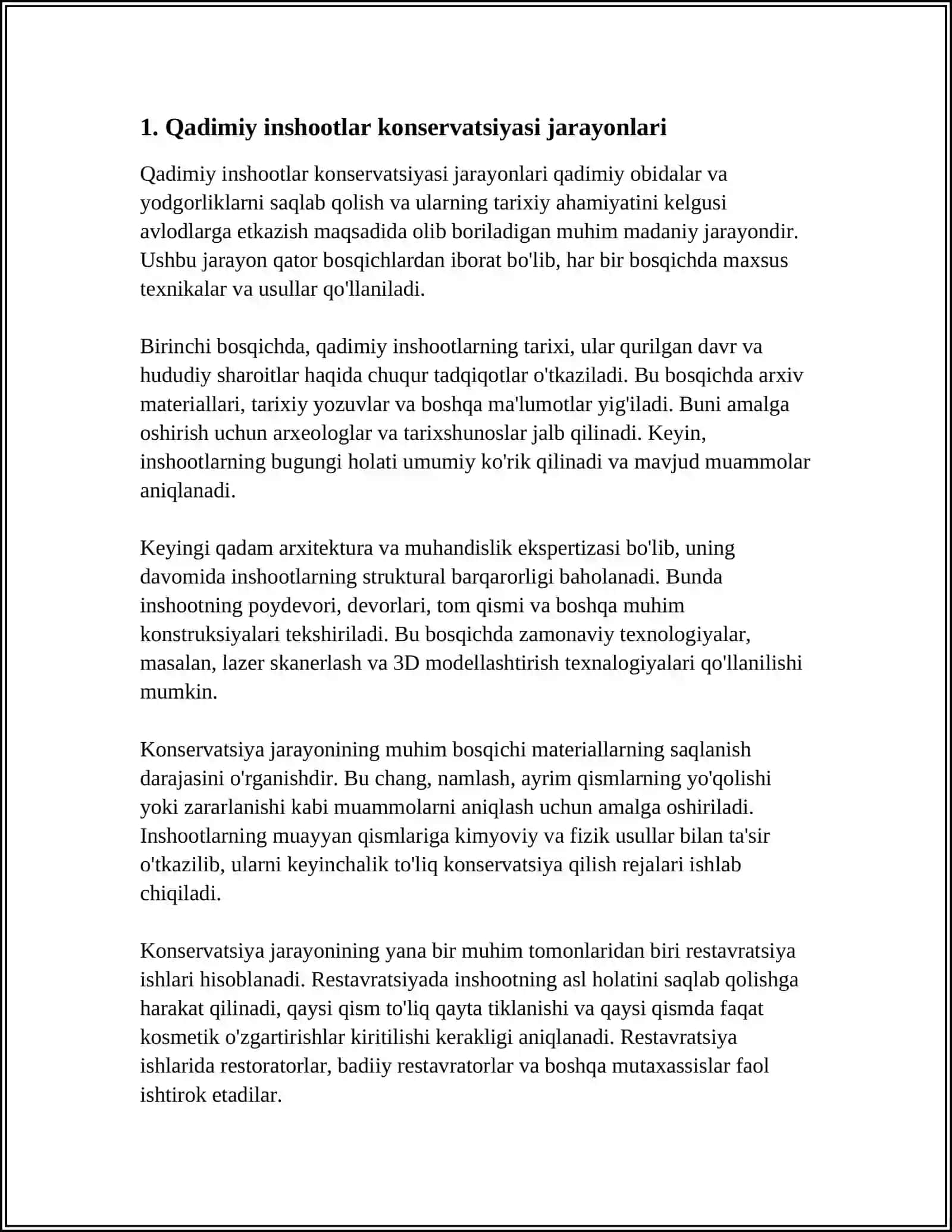 Qadimiy inshootlar konservatsiyasi jarayonlari 4