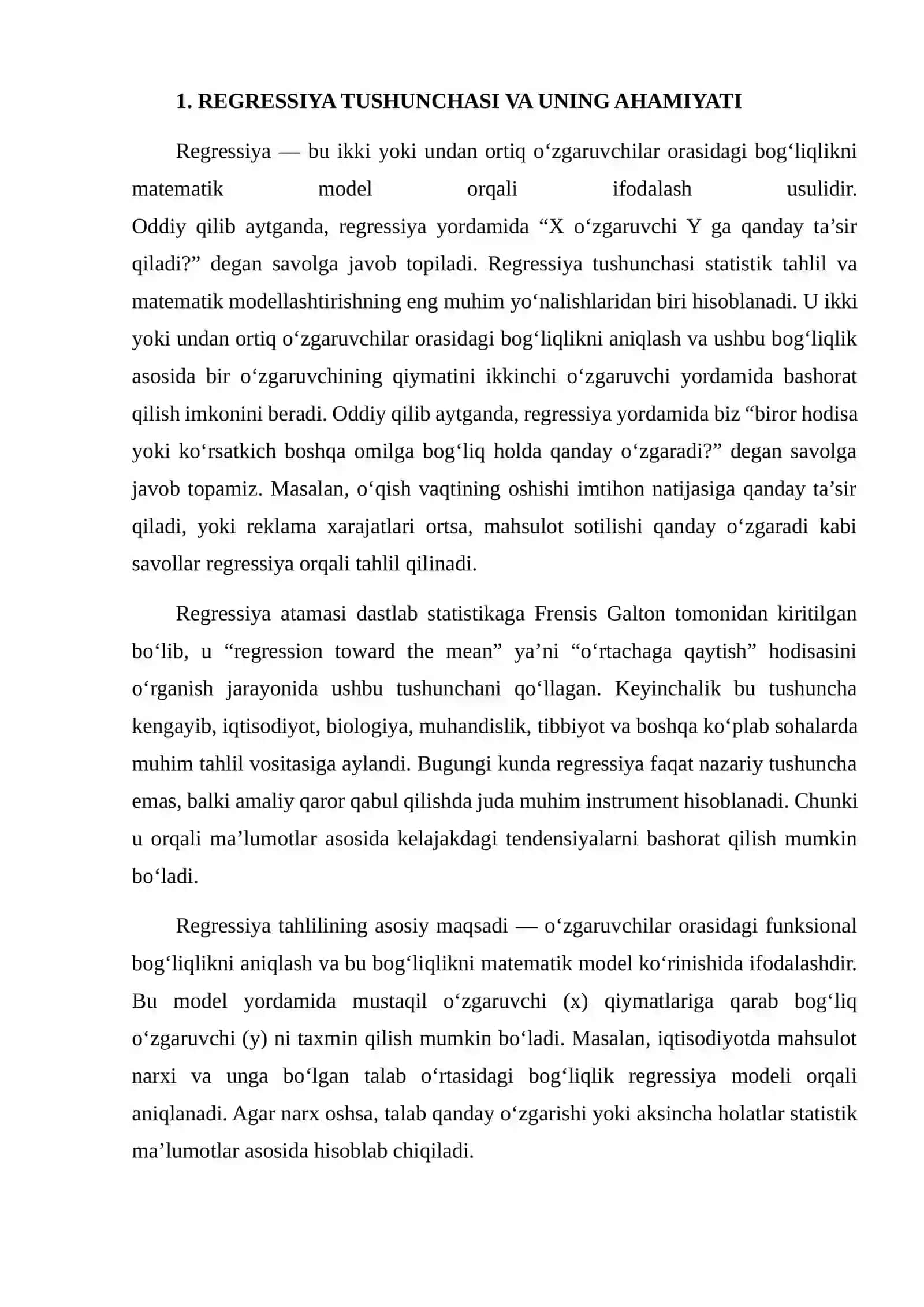 REGRESSIYANING XUSUSIY (NORMAL) TENGLAMASI 4