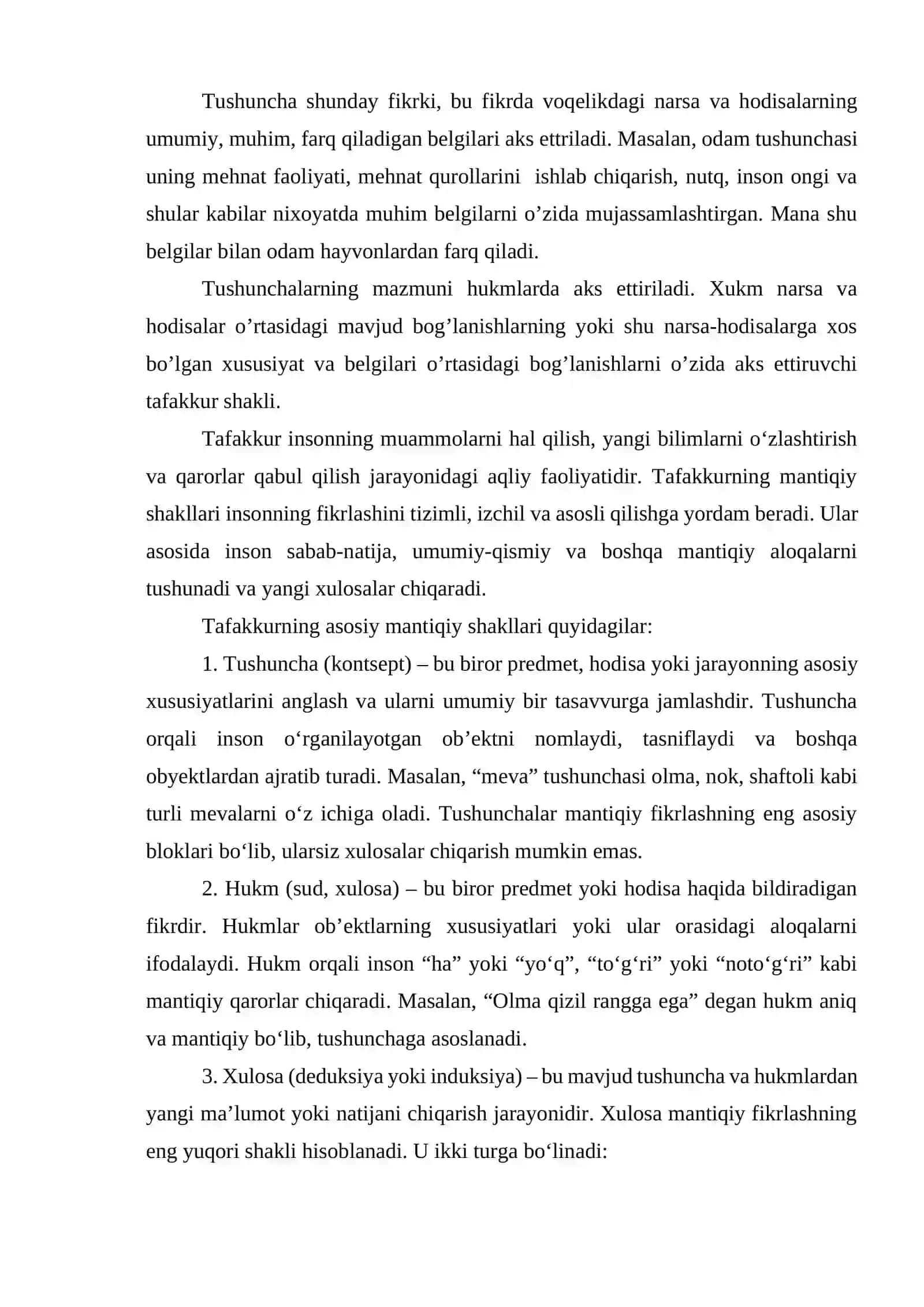 Tafakkurning mantiqiy shakllari va qonunlari 4