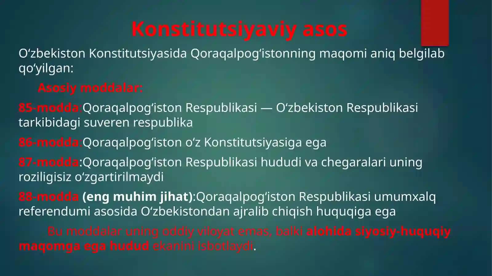 O’zbekiston respublikasi konstitutsiyasi 4