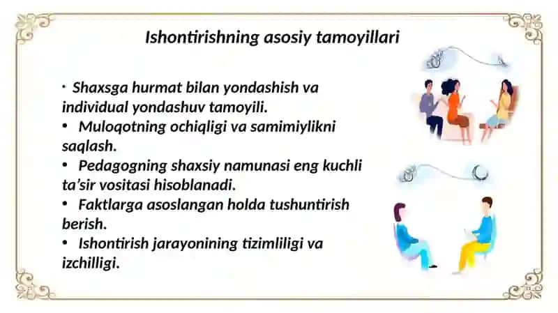 Ijtimoiy pedagogikada ishontirish metodi 4