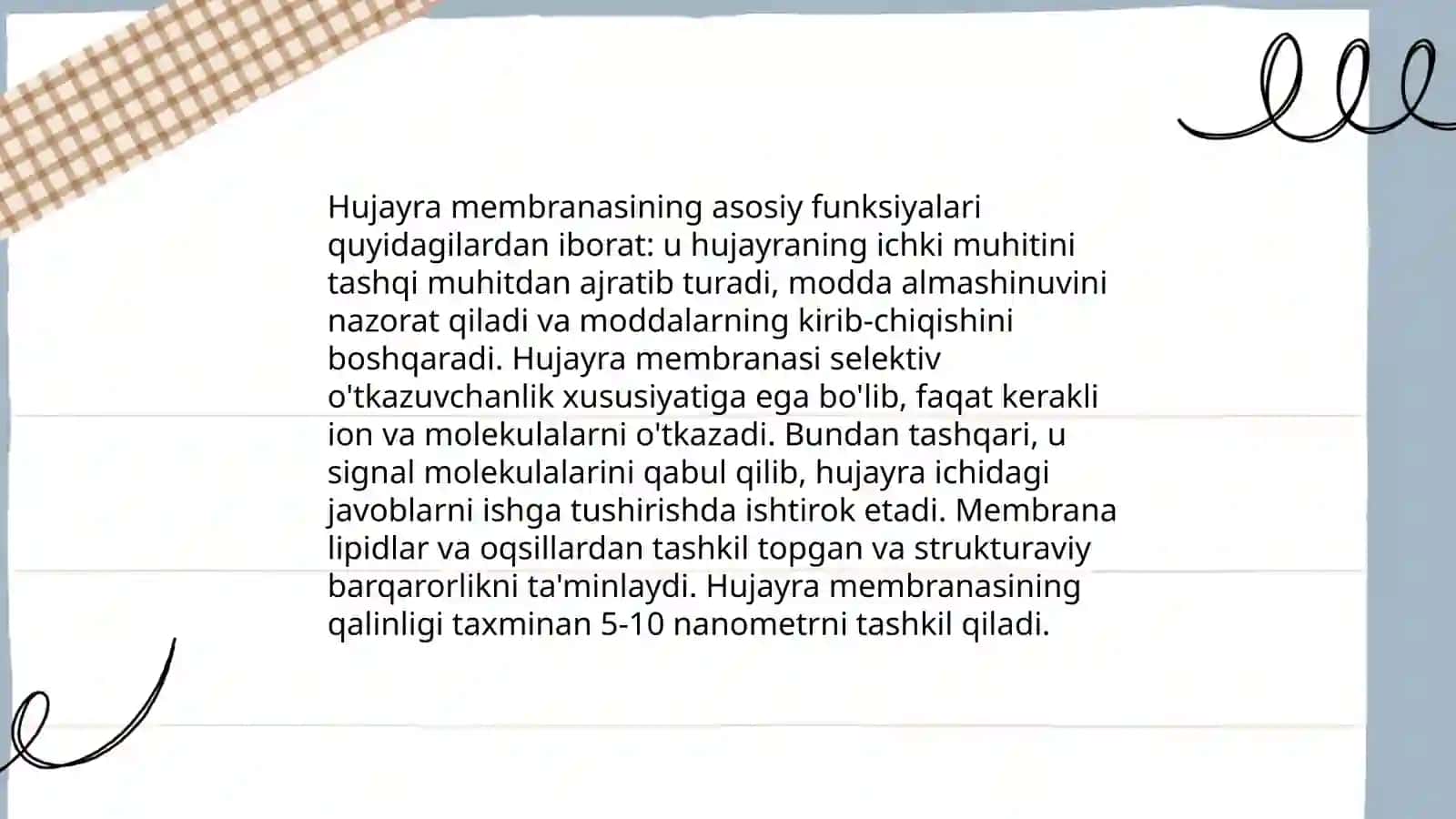 Hujayra membranasi va citoplazma 4
