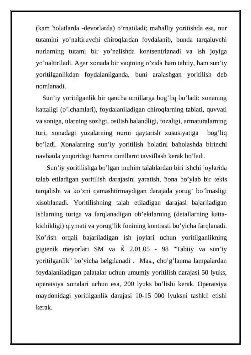 Dorixona xonalarining Yoritilishi va Havosi 4