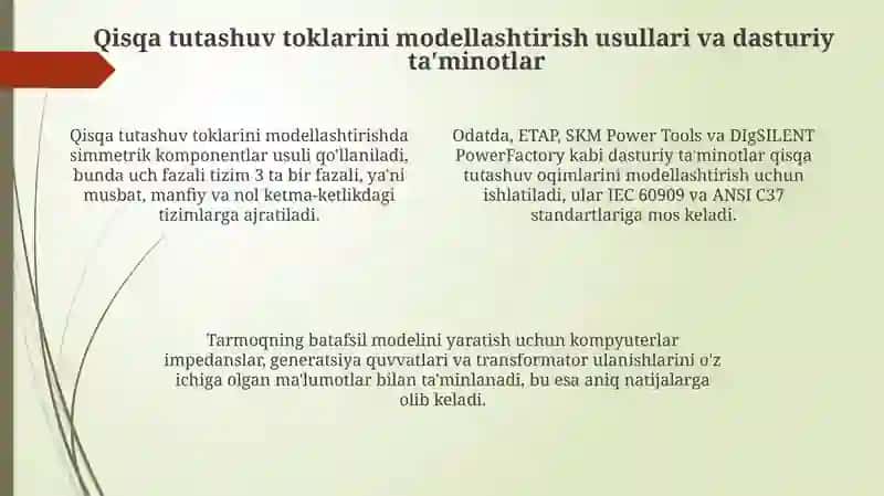 Qisqatutashuvtoklarida EHM danfoydalanish 4