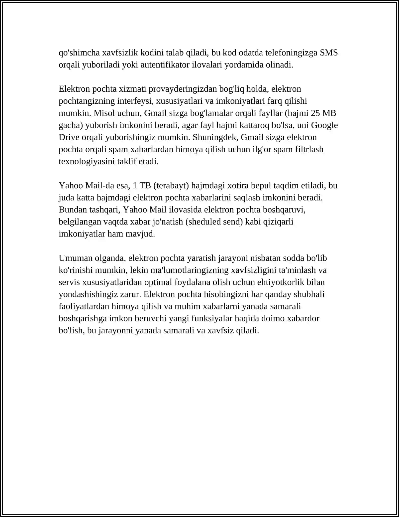 ELIKTIRON POCHTA BILAN ISHLASH 4