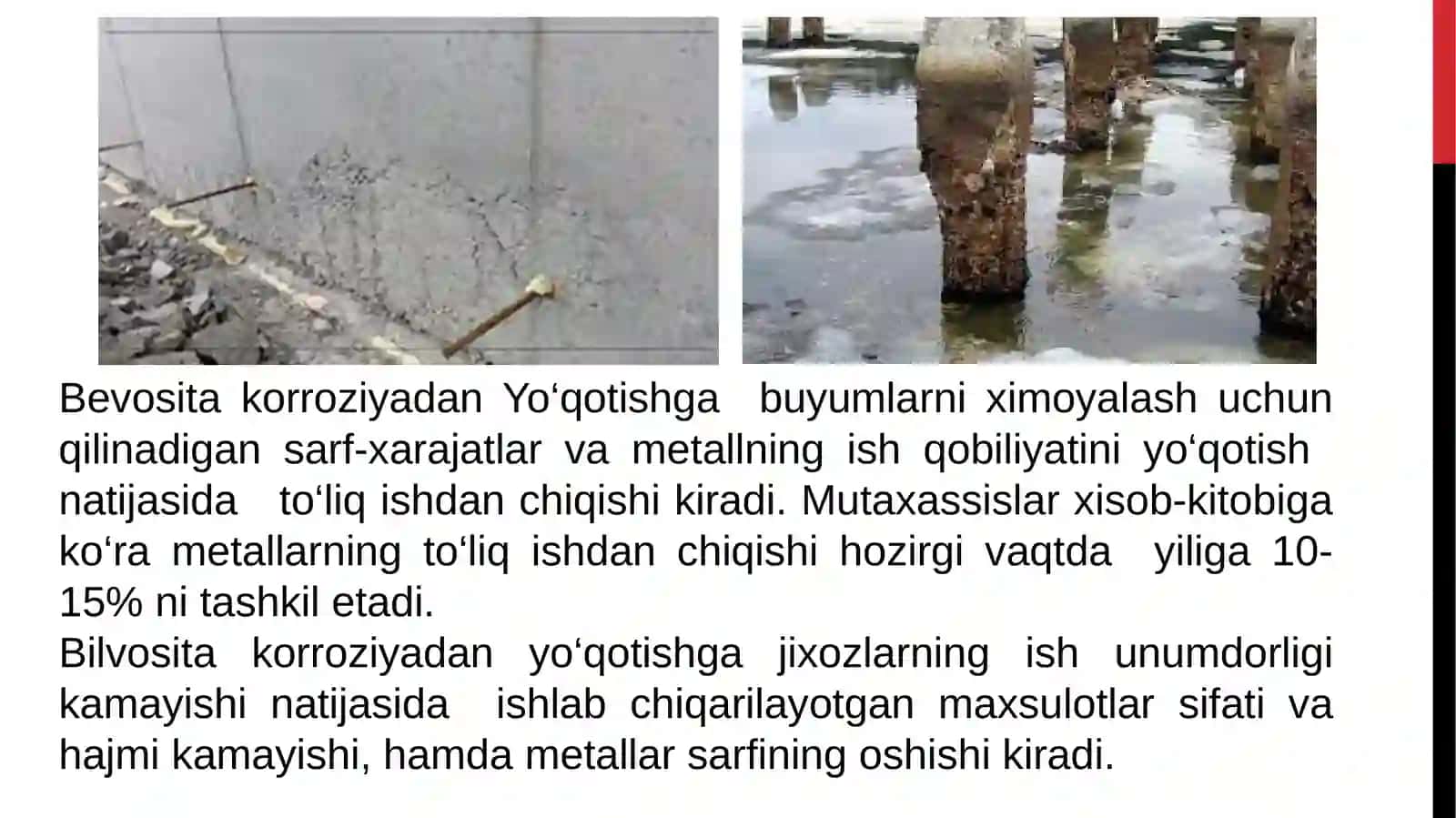 KONSTRUKTSION MATERIALLARNIKORROZIYAGABARDOSHLIGI 4