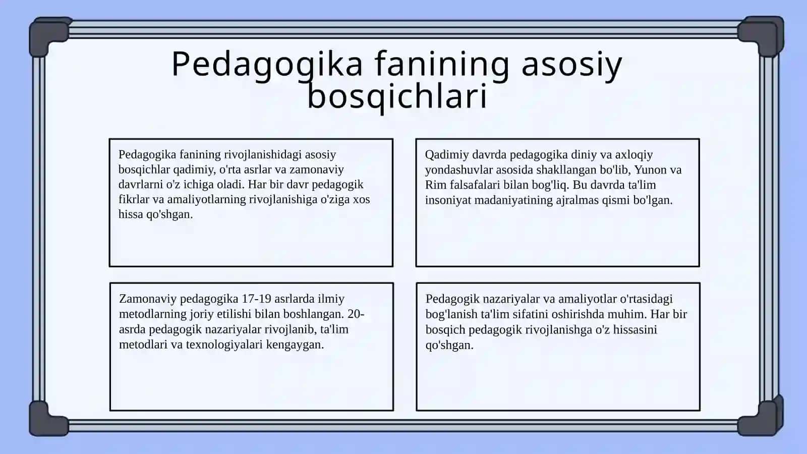 Jahon pedagogika fanining rivojlanish tarixi 4