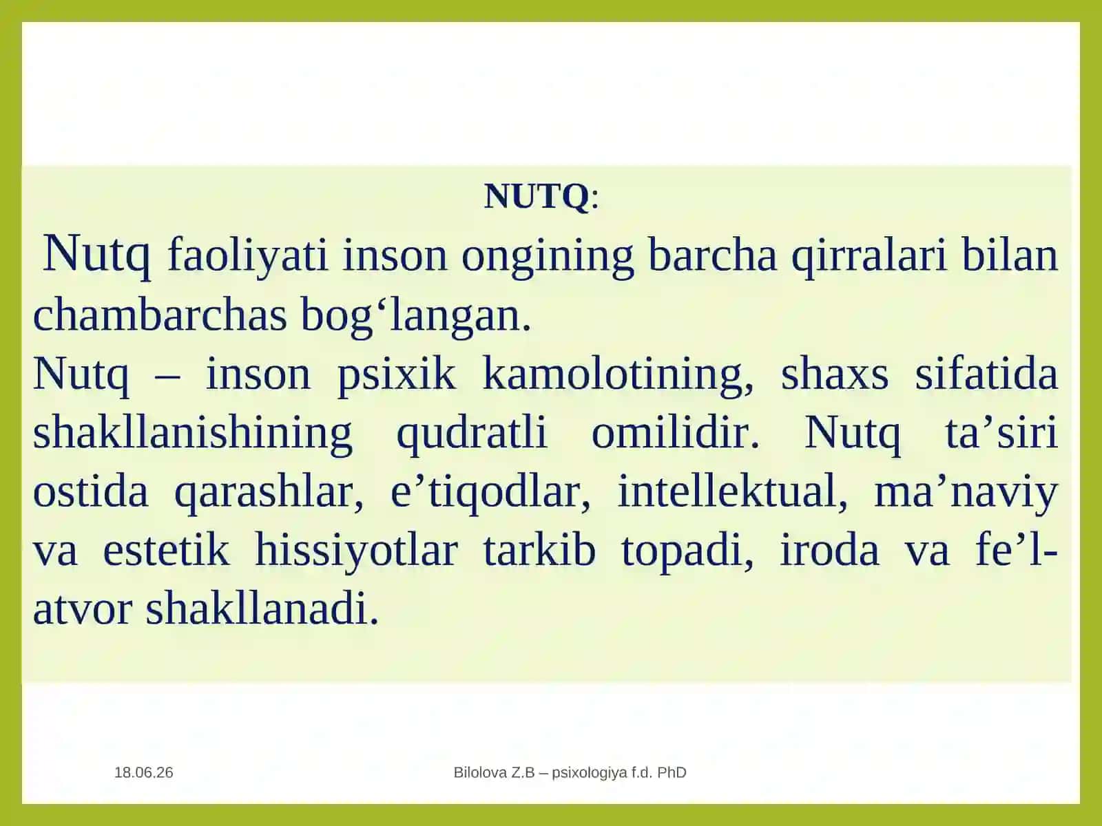 NUTQ VA MULOQOT JARAYONIDA FIKR ALMASHINISH 4