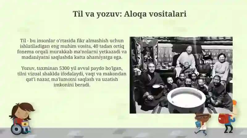 Til va yozuv: Aloqa Vositalari 4