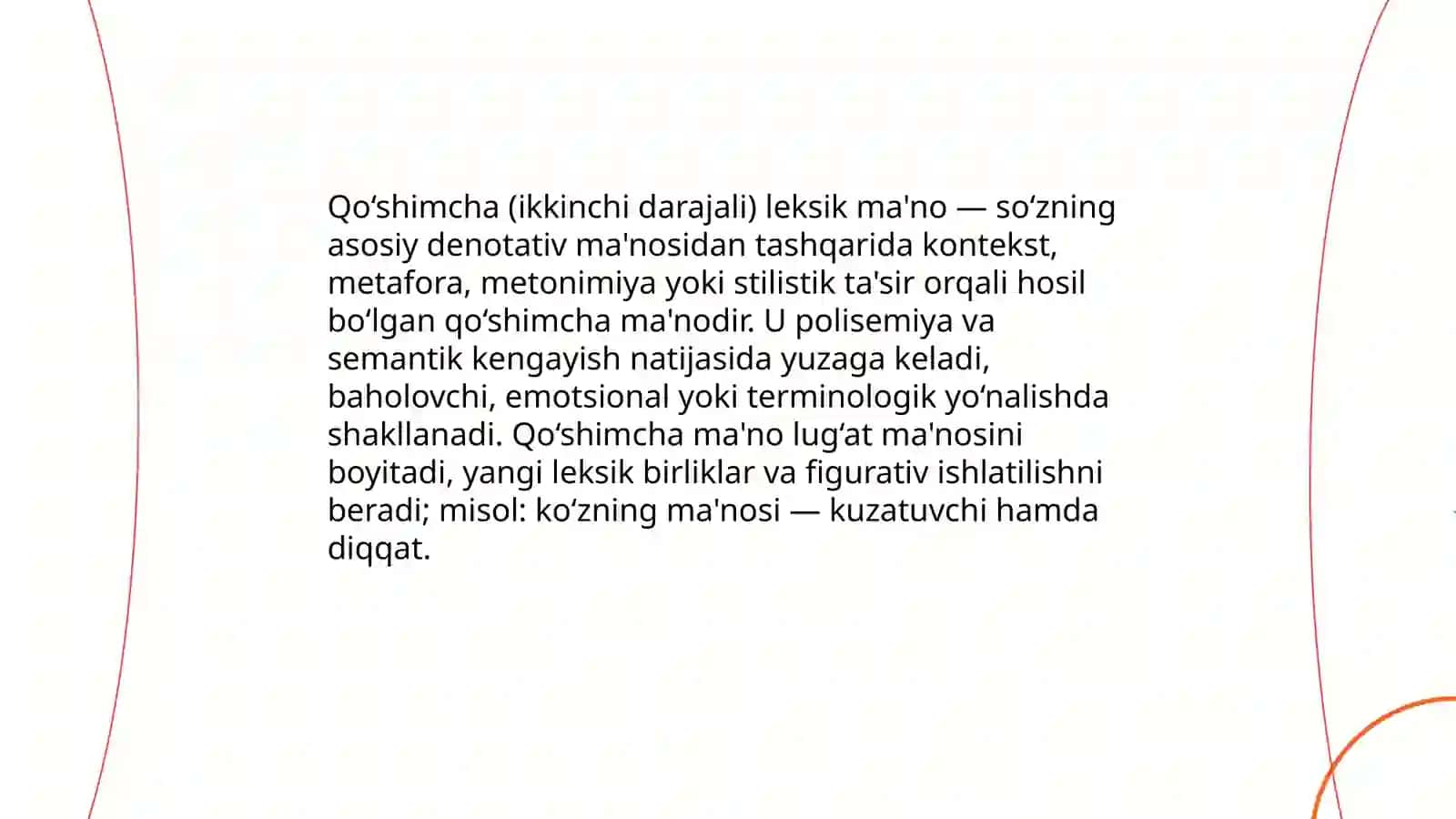 Leksik ma'noning turlari 4