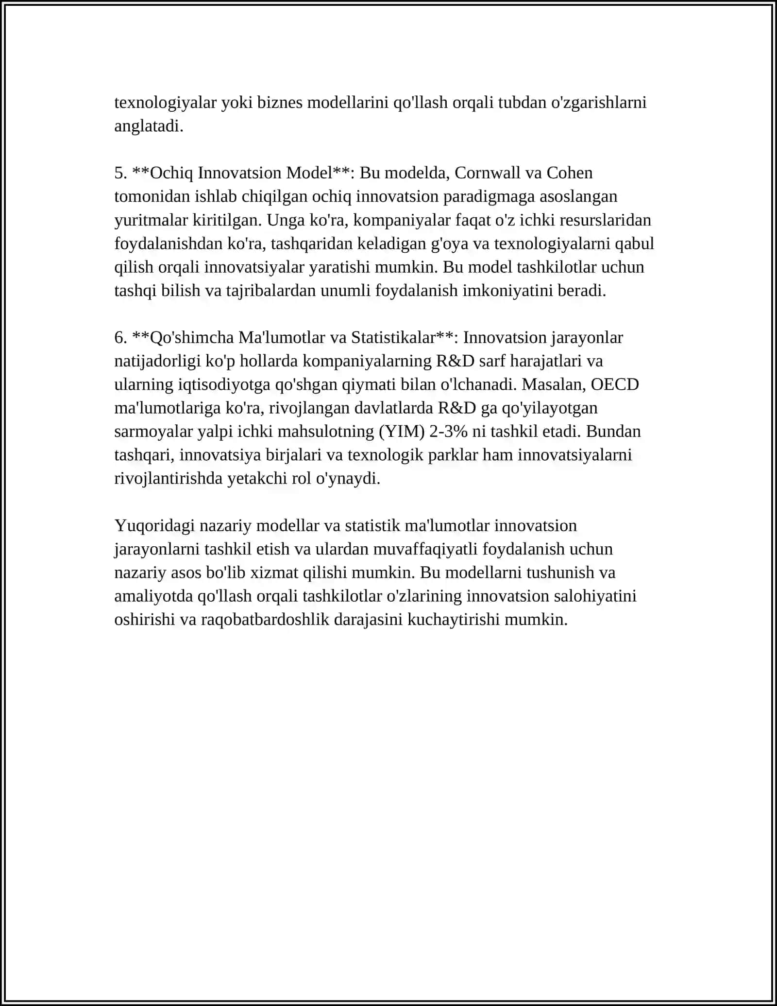 INNAVATSION JARAYONLARNING MODELLARI 4