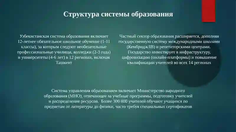 Система образования Республики Узбекистан 4