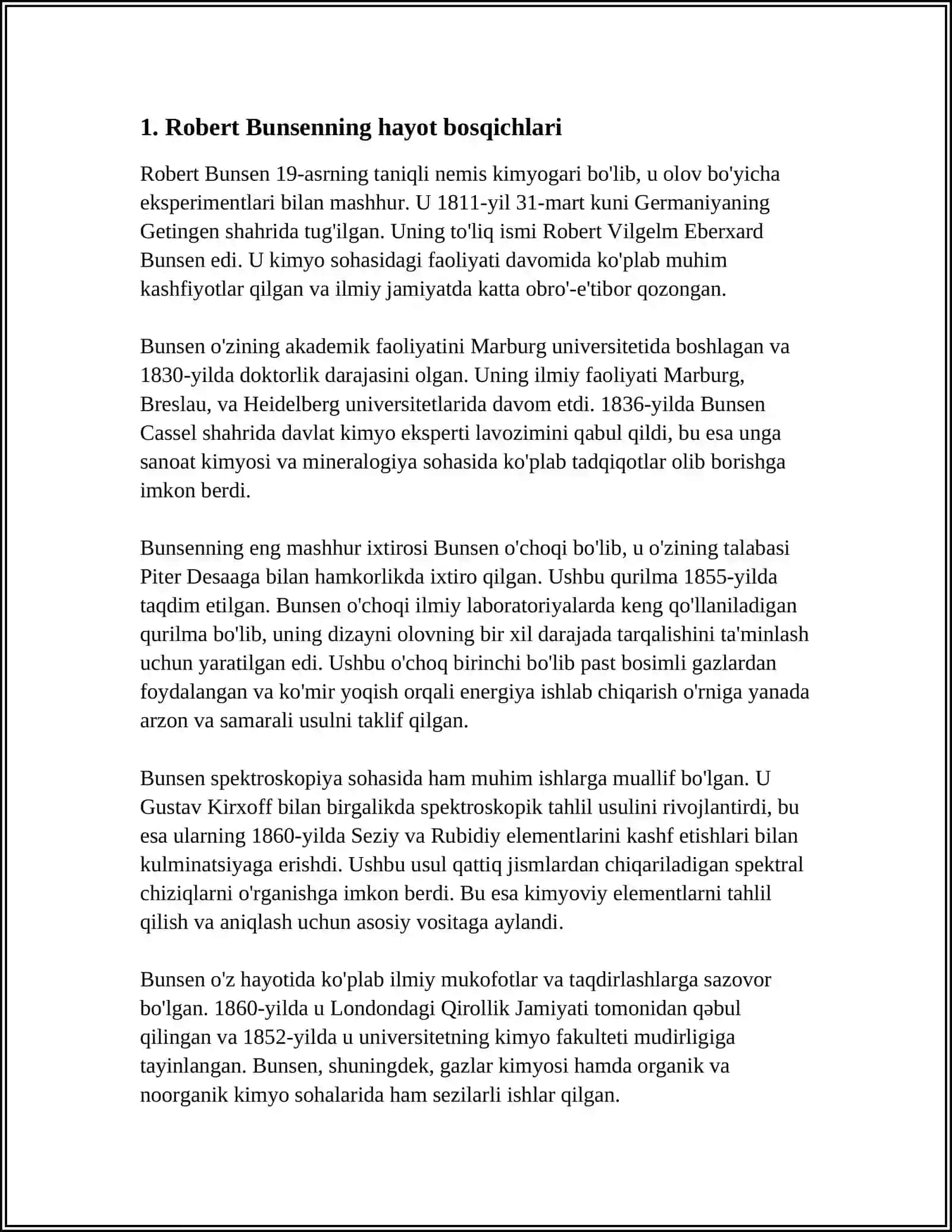 ROBERT BUNSEN HAYOTI VA IJODI 4