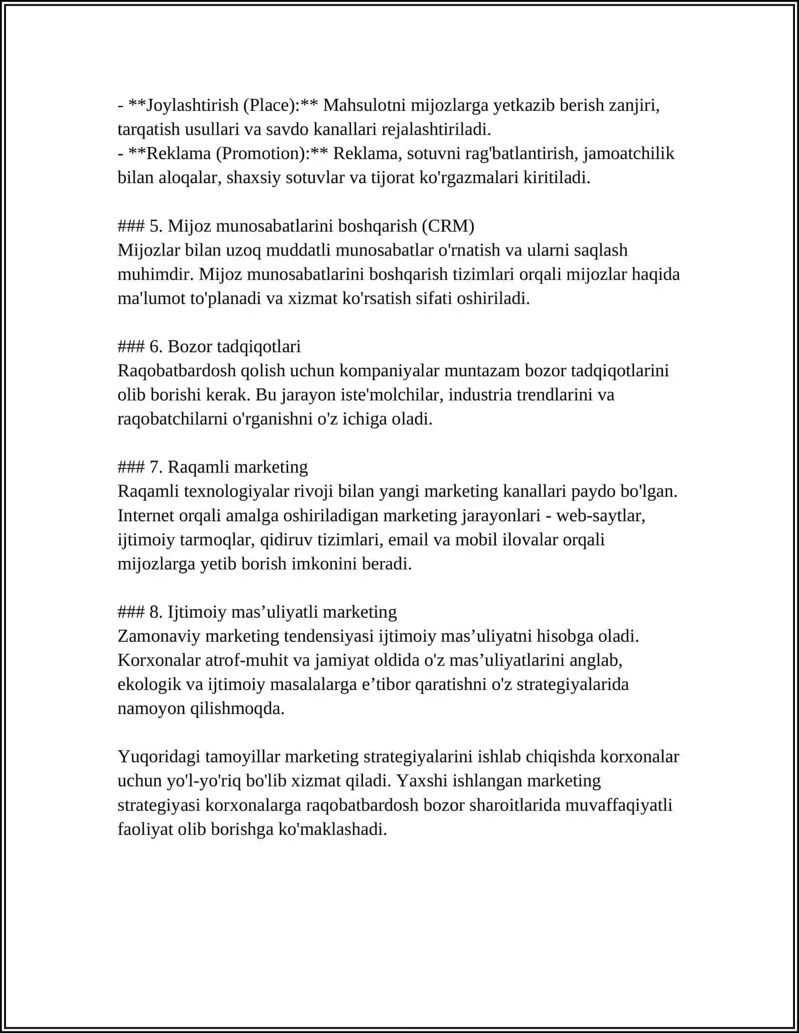 MARKETINGNING ASOSIY TUSHUNCHALARI 4