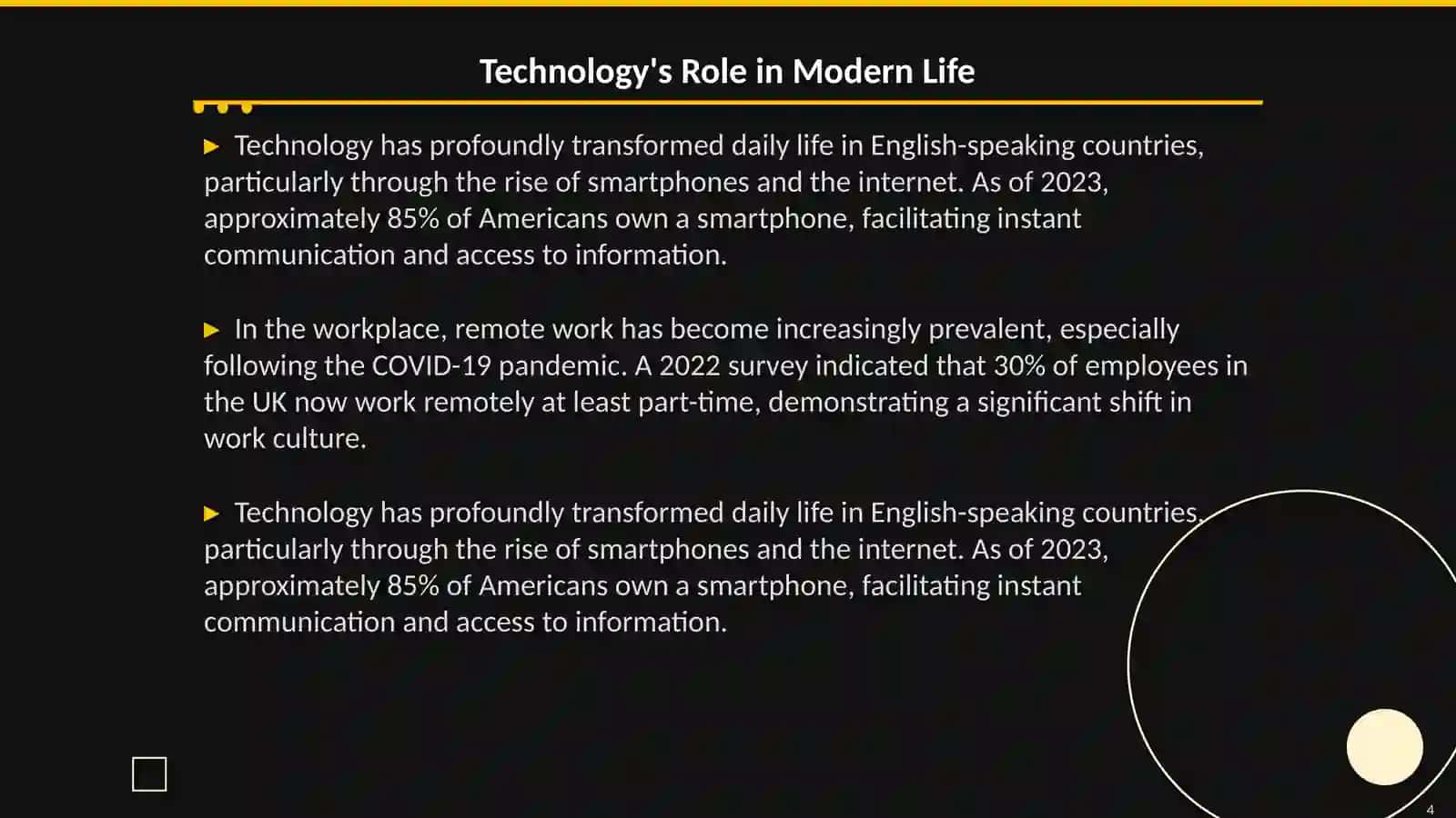 Modern life in English speaking countries 4
