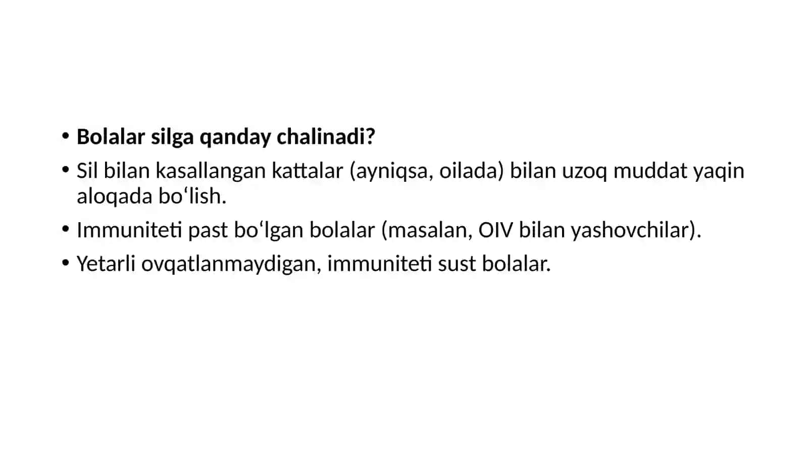 Bolalardasilning kechish xususiyatlari 4
