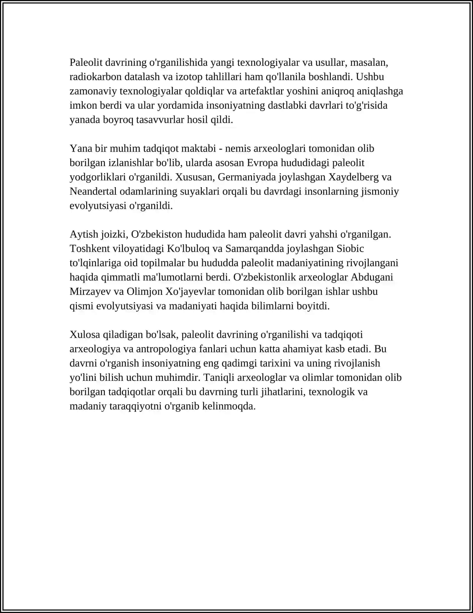 Paleolit Davri O'rganilish Tarixi 4