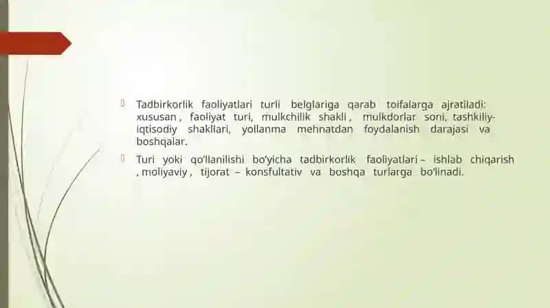 Tadbirkorlik Faoliyati Subektlari 4