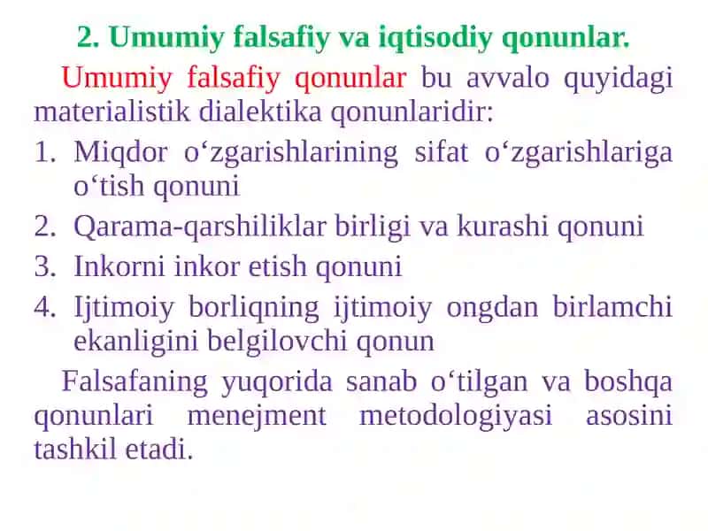 MENEJMENT QONUNLARI VA TAMOYILLARI 4