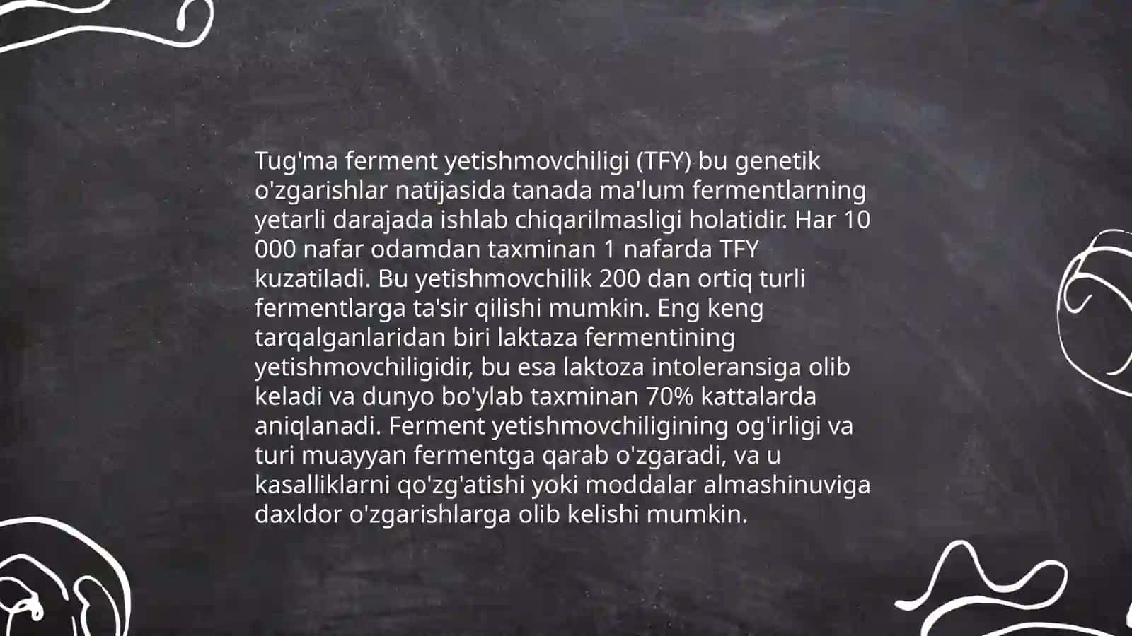 Aminokislotalar almashinuvining tug‘ma kasalliklari 4