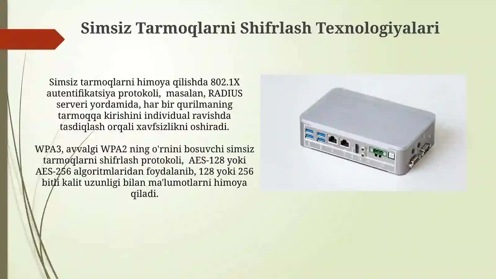 Komp'yuter tizimlarida simsiz tarmoq xavfsizligi 4