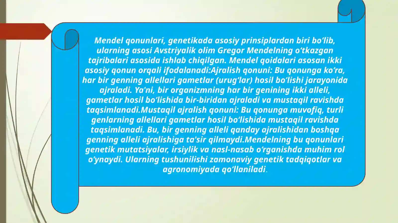 Mendelqonunlari qonunlari 4