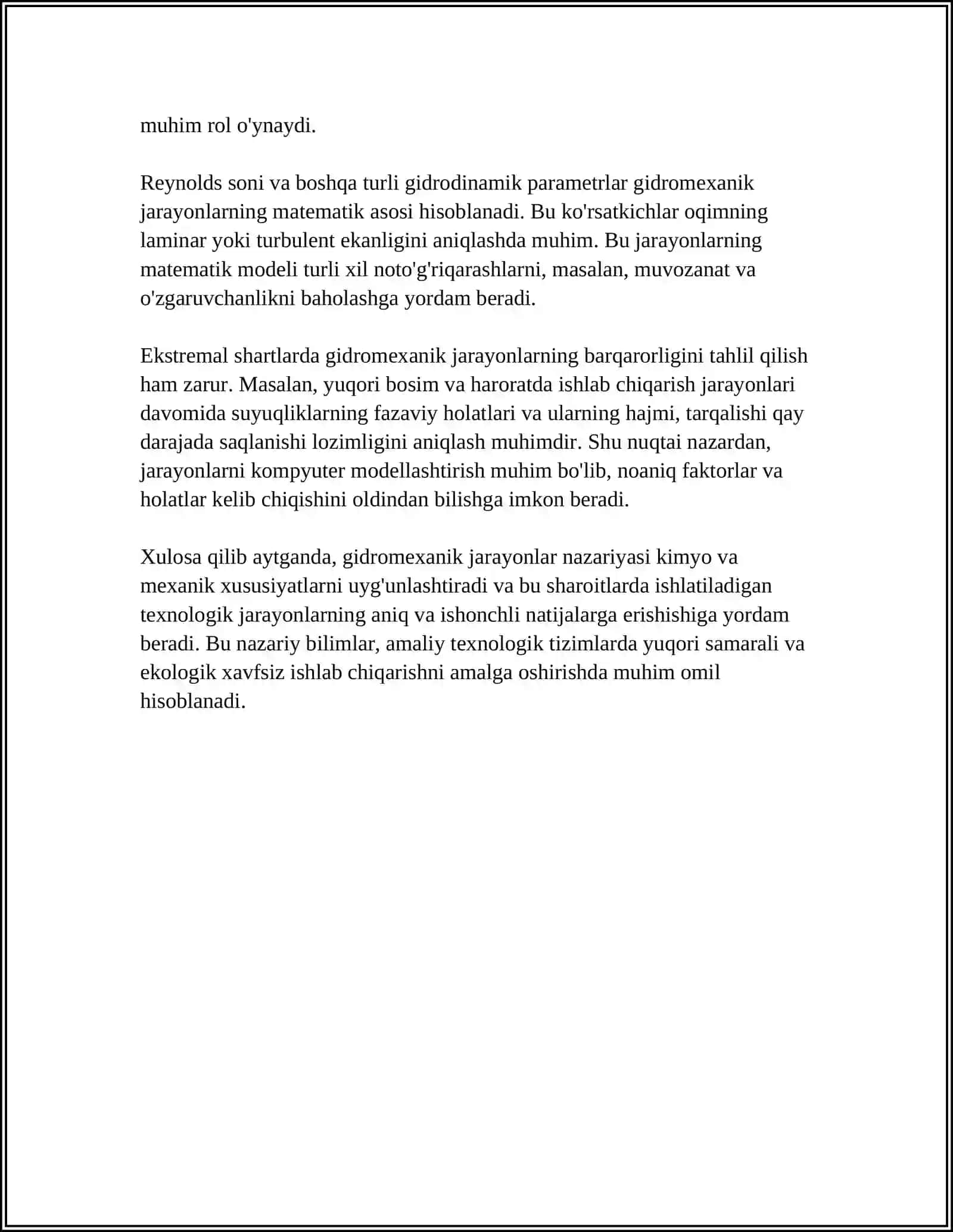 GIDROMEXANIK JARAYONLAR 4