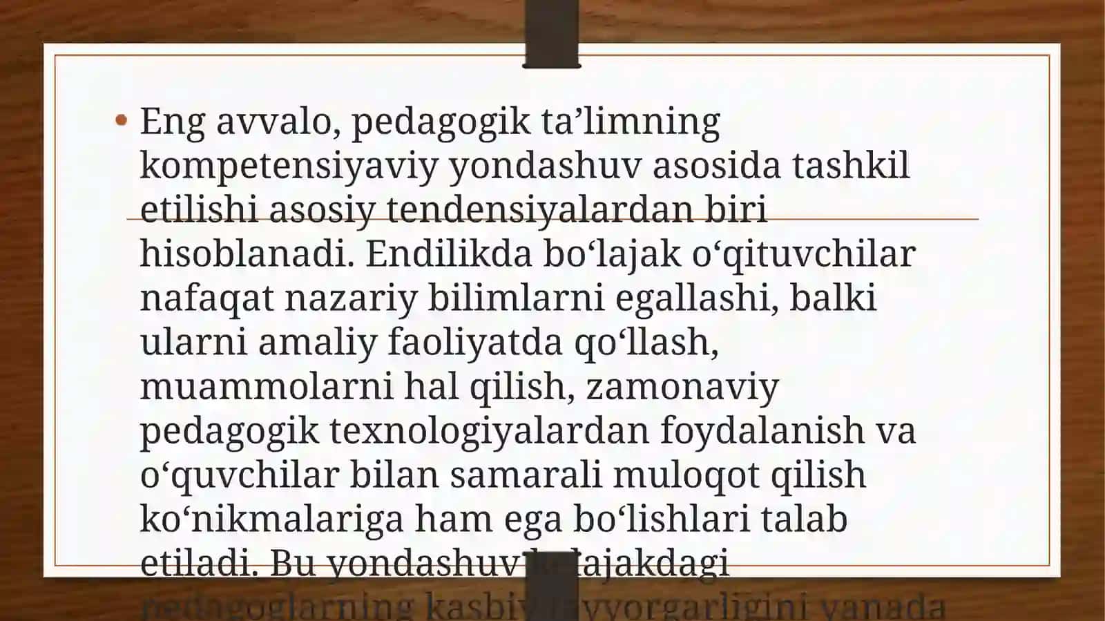 Oliy pedagogik ta’lim muassasalari tendensiyalari. 4