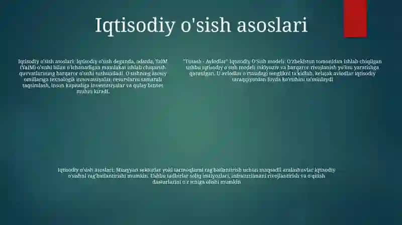 Tutash - Avlodlar Ekonomik Büyüme Modeli 4